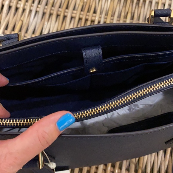 Tory Burch Small Robinson Tote Royal Navy - Picture 12 of 15